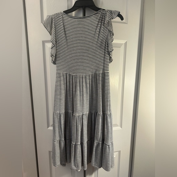 Max Studio Striped Navy and White Summer Dress - Picture 2 of 4